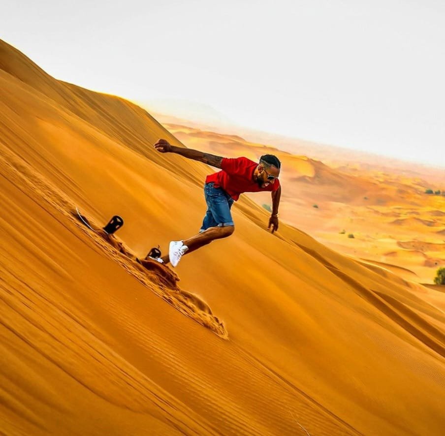 sandboarding action